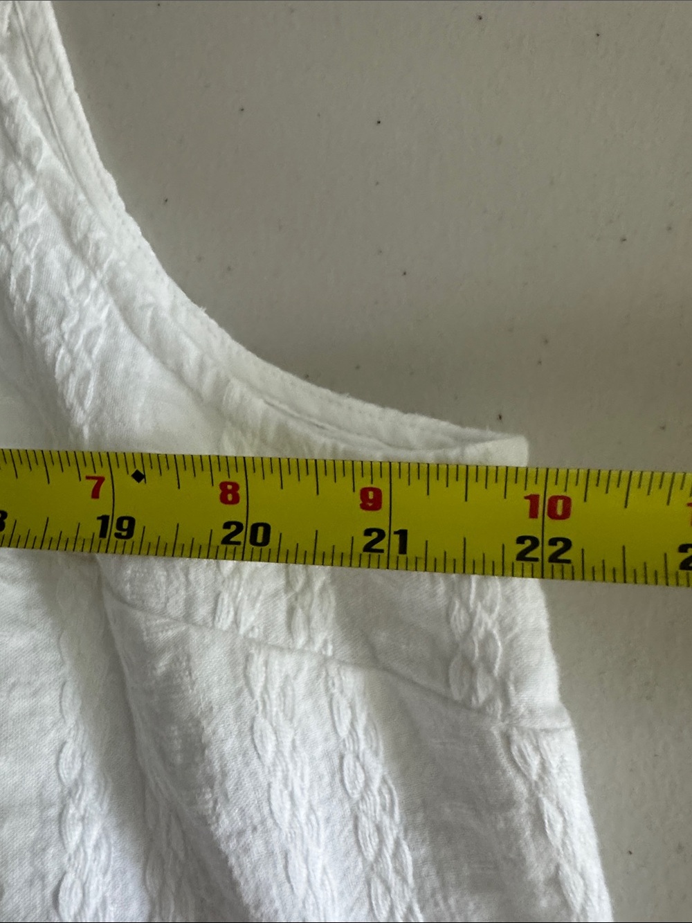 Talbots White Textured Square-Neck Sleeveless Tank - Picture 8 of 8